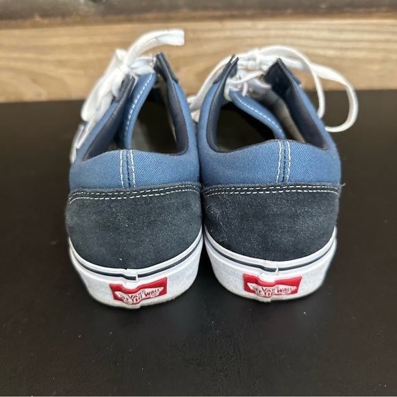 Vans Old Skool Navy Blue White Skate Men’s 10 Lace Up School Shoes Worn Once - Picture 3 of 10